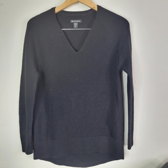 Athleta merino wool blend Vneck sweater - Picture 3 of 7